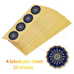 Adesivi in plastica autoadesivi in lamina d'oro goffrata&nbsp;DIY-WH0219-015