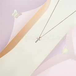 Colliers avec pendentif initial en argent sterling plaqué rhodium&nbsp;JN916A