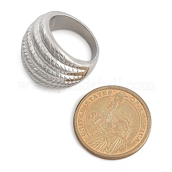 Bague large en acier inoxydable 304 pour unisexe&nbsp;RJEW-Z076-02P-02