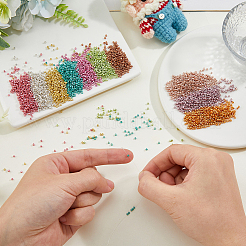 50g 10 Farben Zylinderförmig Saatperlen Perlen&nbsp;SEED-DC0001-11