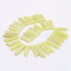 Hilo de abalorios de jade natural de limón&nbsp;G-G683-11