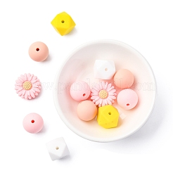 5 styles de perles en silicone écologiques de qualité alimentaire&nbsp;SIL-FS0001-23