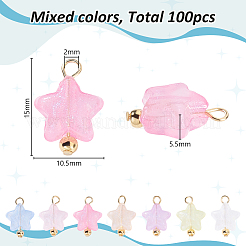 100 pz ciondoli acrilici luminosi&nbsp;PALLOY-GA00029