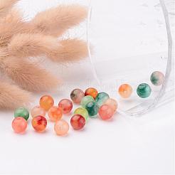 Perles de jade blanc naturel bicolore&nbsp;X-G-R165-8mm-M1