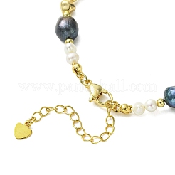 Bracciali da donna con perline d'acqua dolce coltivate naturali&nbsp;BJEW-JB13603-03