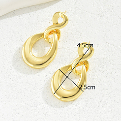 Orecchini pendenti in ottone a goccia irregolare con simbolo geometrico vintage alla moda&nbsp;IJ5546