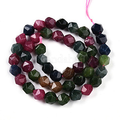 Chapelets de perles en jade blanc naturel teinté&nbsp;G-T139-8mm-46D