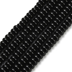 Natürliche schwarze Onyxperlenstränge&nbsp;X-G-L635-A01-4x2mm-01