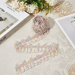 Cinta de encaje de poliéster con flores de 5 yarda&nbsp;OCOR-GF0004-95F