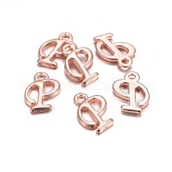 Rosévergoldete Buchstabenanhänger aus Legierung&nbsp;PALLOY-P097-05-P