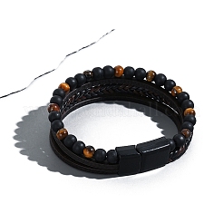 Similpelle bracciali a più fili&nbsp;PW-WGF301E-03