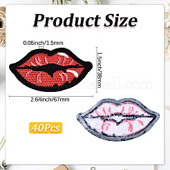 40 Stück Lippenapplikationen&nbsp;PATC-CY0001-22