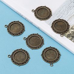 Tibetischer Stil Legierung Anhänger Fassungen&nbsp;TIBE-T003-08AB-NR