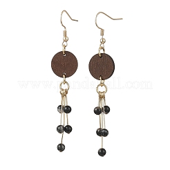 Naturale pietra mista orecchini pendenti&nbsp;EJEW-JE06987