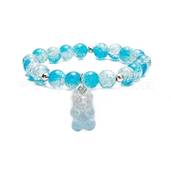 Bling-Galss-Stretch-Armband mit runden Perlen&nbsp;BJEW-JB09241