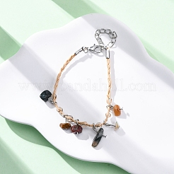 12 Stück 12 Farben natürliche und synthetische Edelstein-Charm-Armbänder für Männer und Frauen&nbsp;BJEW-G743-03