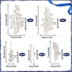 14 stücke 4 stil hochzeit braut legierung strass haar bobby pins&nbsp;DIY-GA0003-90