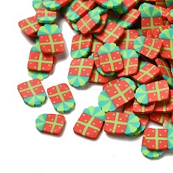 Perles en pâte polymère faites à la main sur le thème de Noël&nbsp;CLAY-P002-02D
