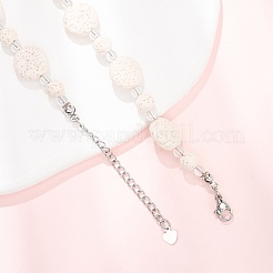 Colliers de perles en pierre de lave naturelle&nbsp;GG-CBA922D-06B