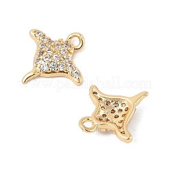 Ciondoli in ottone zirconi chiari micro pavé&nbsp;X-KK-R219-14G