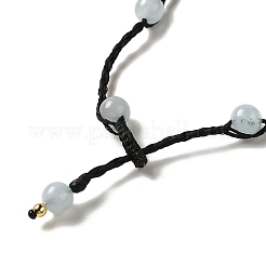 Collane di perle intrecciate di acquamarina naturale&nbsp;NJEW-K258-06F