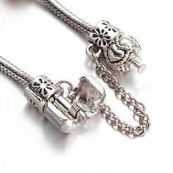Legierung Strass Perle europäischen Armbänder&nbsp;BJEW-L602-13