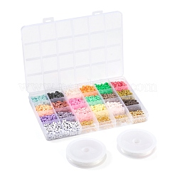 Kits para hacer pulseras con cuentas heishi de arcilla polimérica diy&nbsp;DIY-FS0002-30