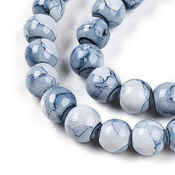 Chapelet de perles en verre baking paint&nbsp;DGLA-N003-8mm-C07