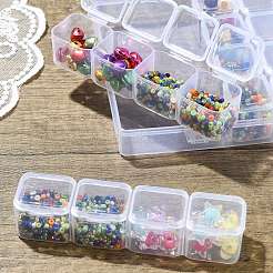 2 Stück transparenter Kunststoff-Perlenbehälter mit 28 Gittern&nbsp;CON-CJ0001-20