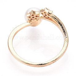 Fingerring aus Naturperle mit Sternen und kubischem Zirkonia&nbsp;PEAR-N020-06K