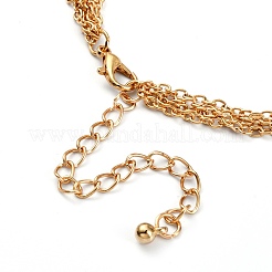 Legierung Rhinestone-Halsketten Tiered&nbsp;NJEW-FS0001-03