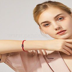 1 bracelet tressé en nylon réglable pour femmes et hommes&nbsp;BJEW-LP0001-31B-G