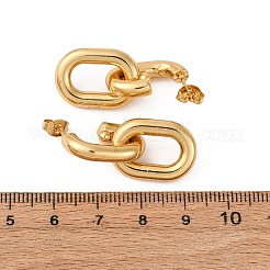 Pendientes colgantes ovalados de acero inoxidable 304&nbsp;EJEW-L304-04G