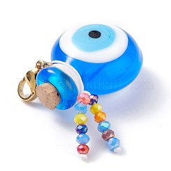 Decorazioni fatte a mano del pendente della bottiglia di profumo del malocchio del lampwork&nbsp;HJEW-JM00615