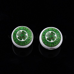 Bedruckte Holzperlen zum Thema Saint Patrick's Day&nbsp;WOOD-D006-07
