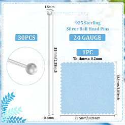 925 Sterling Silber Kugelkopfstifte&nbsp;STER-BC0002-16A