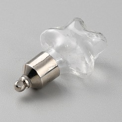 Claires pendentifs de bouteilles en verre&nbsp;GLAA-WH0035-33A