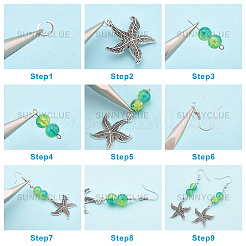 Kit fai da te per realizzare orecchini a tema oceano&nbsp;DIY-SC0001-24