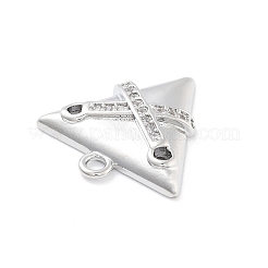 Pendentifs en laiton zircon cubique transparent&nbsp;ZIRC-I067-01D
