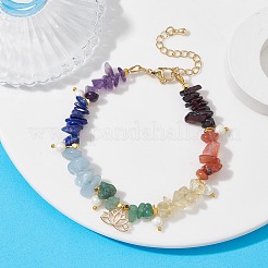Braccialetto con ciondolo fiore di loto in ottone&nbsp;BJEW-JB09911