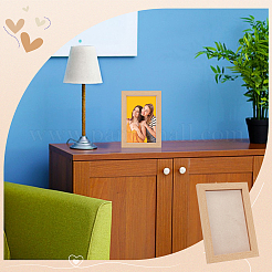 Bois avec cadre photo rectangle en acrylique&nbsp;AJEW-WH0475-06B