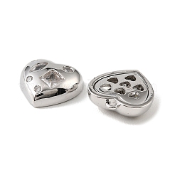 Dijes de latón y circonita cúbica transparente&nbsp;KK-G558-02P