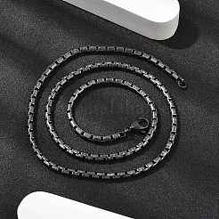 Colliers à maillons Boston en acier inoxydable 304 pour femmes et hommes&nbsp;NJEW-A033-03F-AS