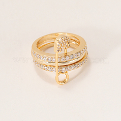 Anillos de dedo latón micropavé circonio cúbico&nbsp;FA7520-1