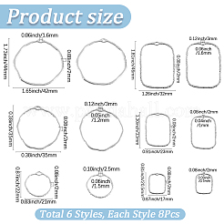 48 pièces 6 styles pendentifs en alliage de zinc de style tibétain&nbsp;FIND-SP0005-02P