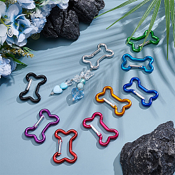 9 Stück Aluminium-Kletterkarabiner in 9 Farben&nbsp;FIND-UN0010-08