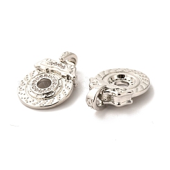 Pendenti in zirconi cubici trasparenti in micro pavè di ottone&nbsp;ZIRC-P086-16