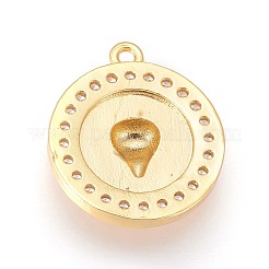 Ottone micro spianare pendenti zirconi&nbsp;KK-F809-08G
