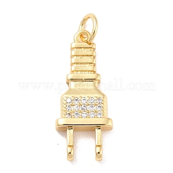 Pendenti ecologici in ottone con micro pavé di zirconi&nbsp;KK-K268-16G