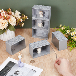 Vitrine rectangulaire en acrylique pour minifigures&nbsp;ODIS-WH0025-223A